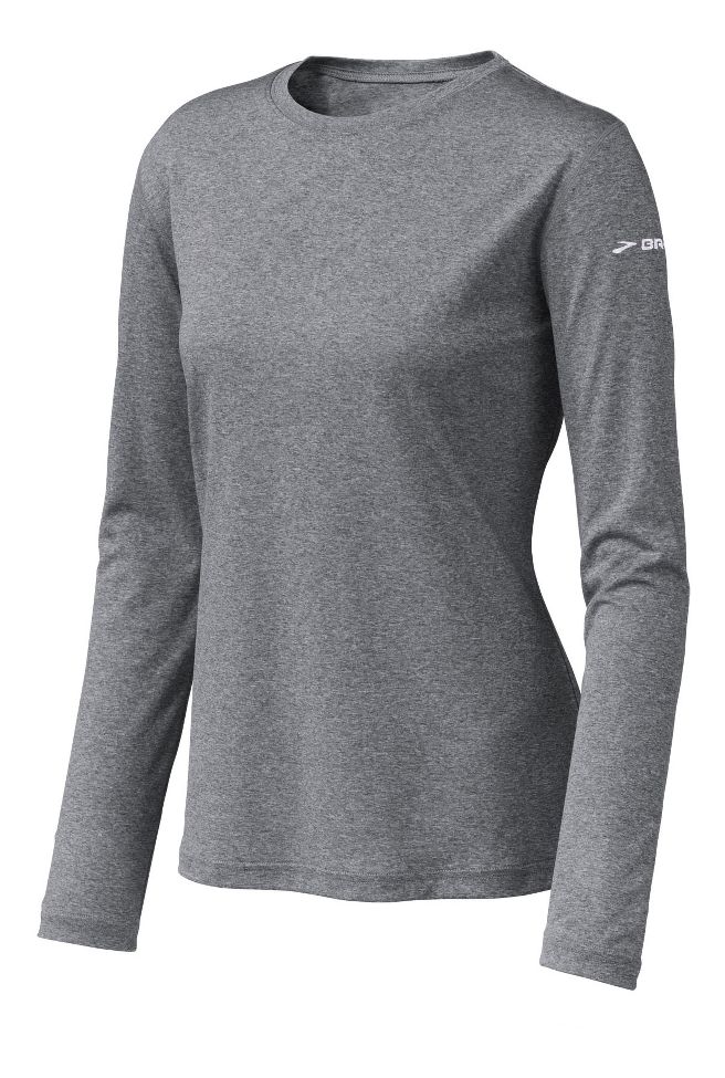 Womens Brooks EZ T Long Sleeve No Zip Technical Tops