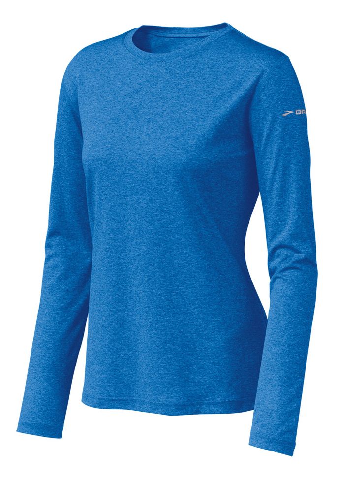 Womens Brooks EZ T Long Sleeve No Zip Technical Tops