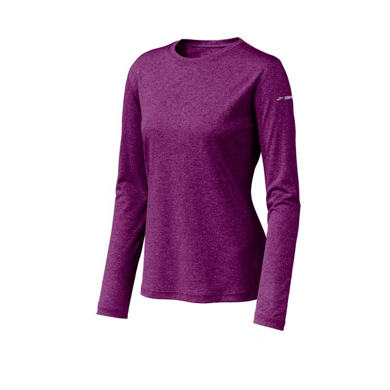 Womens Brooks EZ T Long Sleeve No Zip Technical Tops