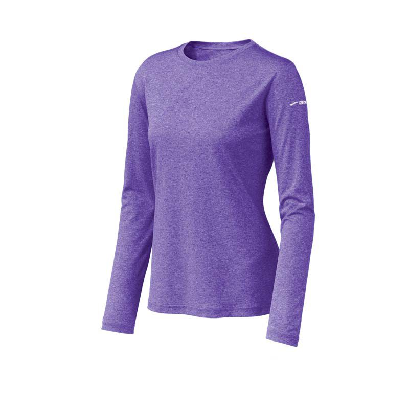 Womens Brooks EZ T Long Sleeve No Zip Technical Tops