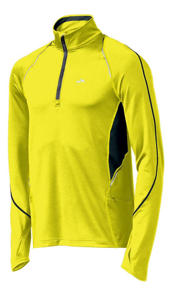 Mens Brooks Infiniti Long Sleeve 1/2 Zip Technical Tops