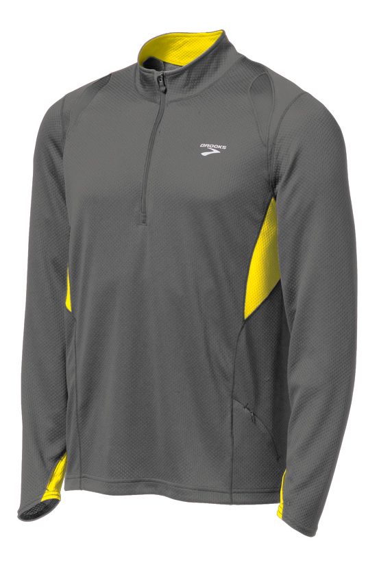 Mens Brooks Podium 1/2 Zip II Long Sleeve Technical Tops