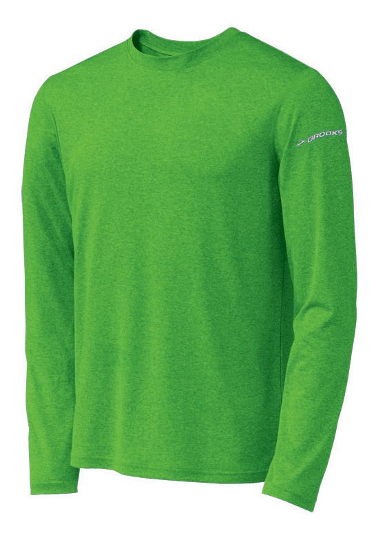 Mens Brooks EZ T Long Sleeve No Zip Technical Tops