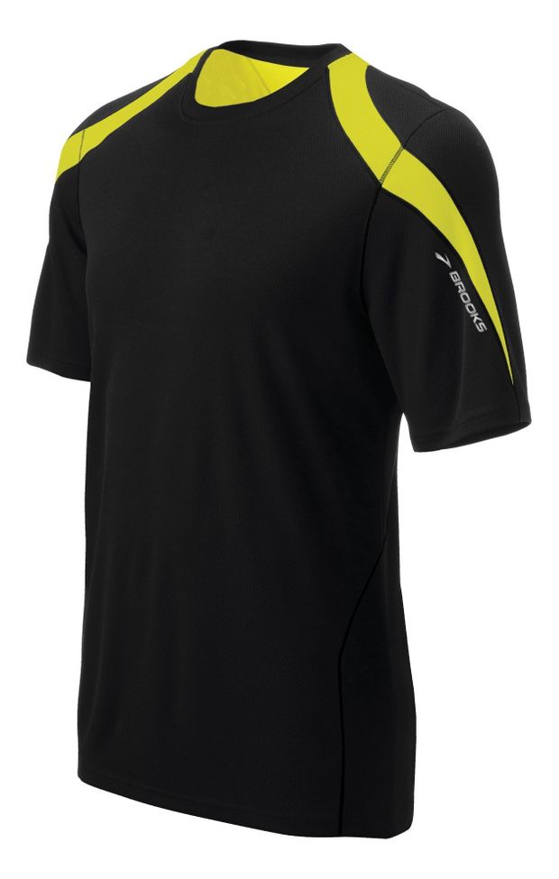Mens Brooks Nightlife Equilibrium Short Sleeve Technical Tops