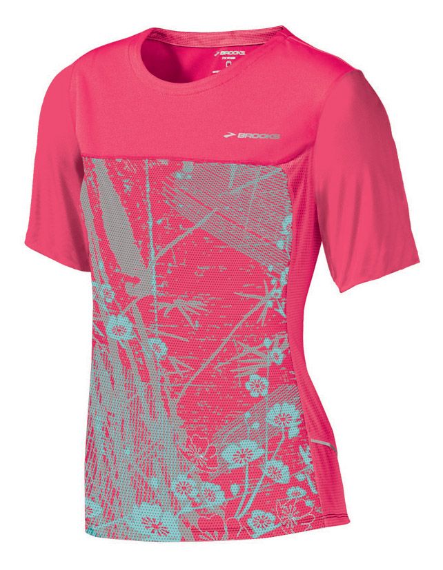 Womens Brooks HVAC Synergy Short Sleeve Technical Tops