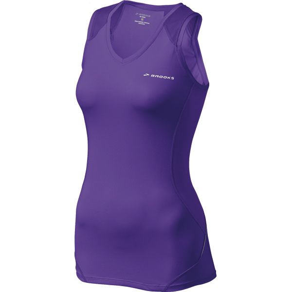 Womens Brooks Equilibrium Racer Back Sleeveless Technical Tops