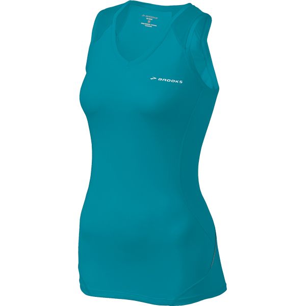 Womens Brooks Equilibrium Racer Back Sleeveless Technical Tops