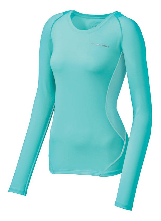 Womens Brooks Equilibrium LS Long Sleeve No Zip Technical Tops