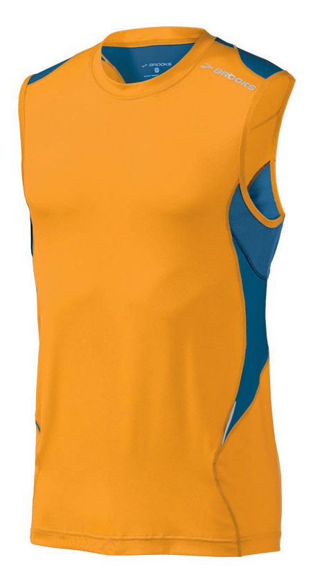 Mens Brooks Equilibrium Sleeveless Technical Tops