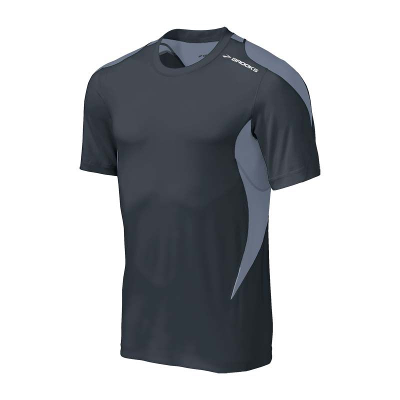 Mens Brooks Equilibrium Short Sleeve Short Sleeve Technical Tops