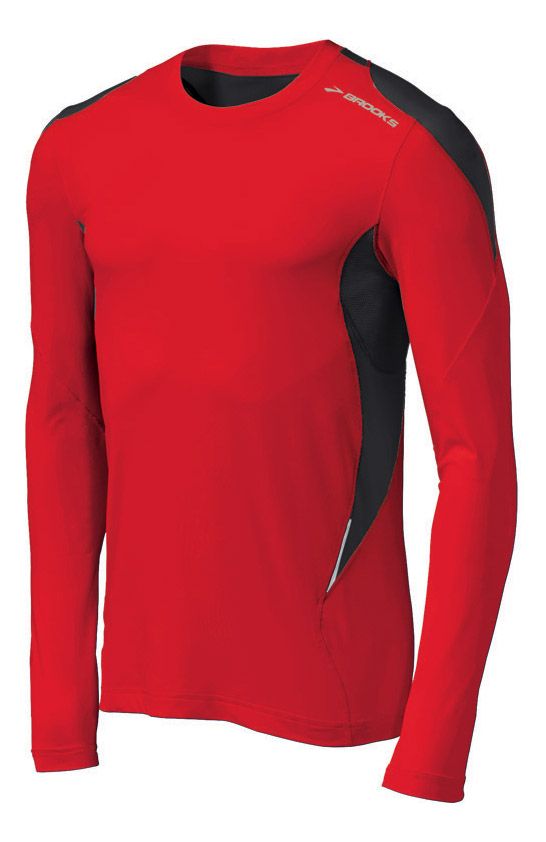 Mens Brooks Equilibrium Long Sleeve Long Sleeve No Zip Technical Tops