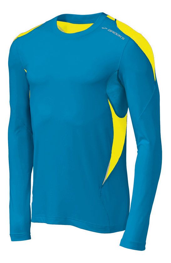 Mens Brooks Equilibrium Long Sleeve Long Sleeve No Zip Technical Tops