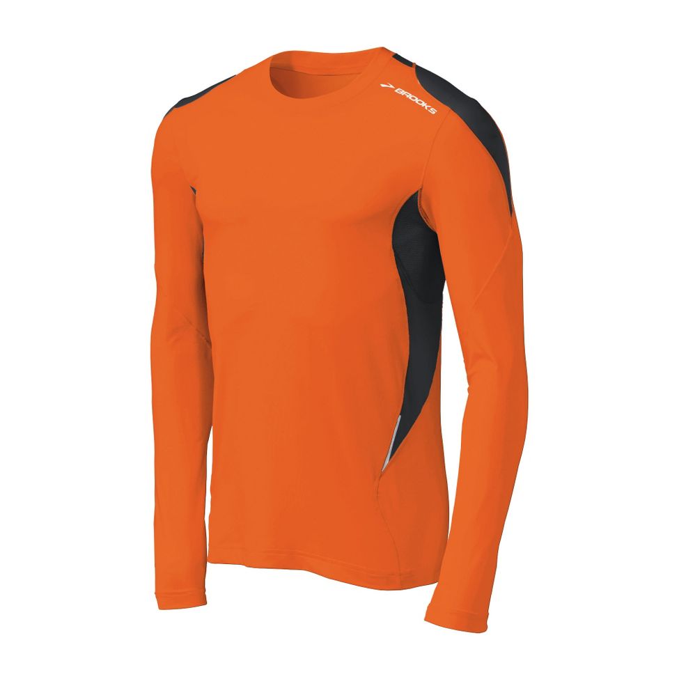 Mens Brooks Nightlife Equilibrium Long Sleeve Long Sleeve No Zip Technical Tops