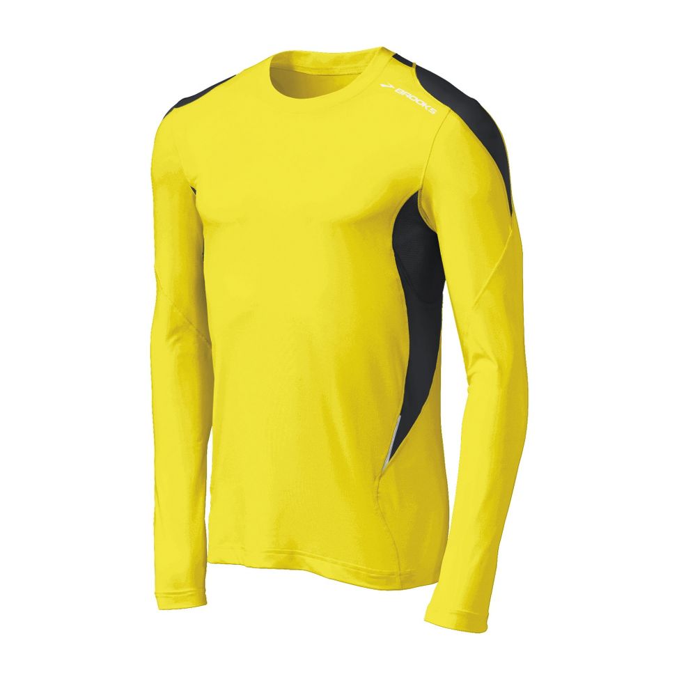 Mens Brooks Nightlife Equilibrium Long Sleeve Long Sleeve No Zip Technical Tops