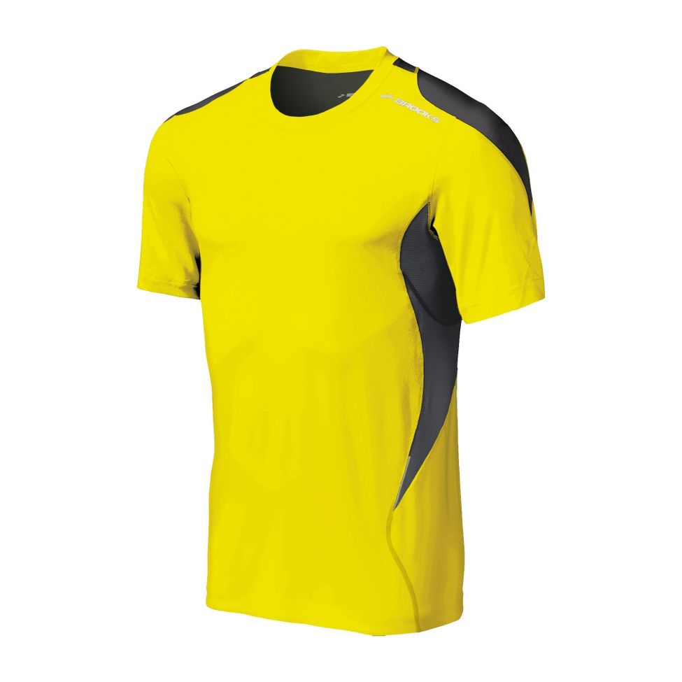 Mens Brooks Nightlife Equilibrium Short Sleeve Short Sleeve Technical Tops