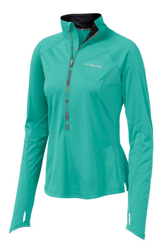 Womens Brooks Infiniti Hybrid Wind Shirt Long Sleeve 1/2 Zip Technical Tops