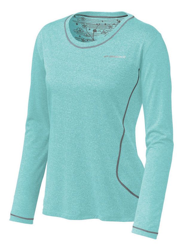 Womens Brooks Versatile EZ Long Sleeve No Zip Technical Tops