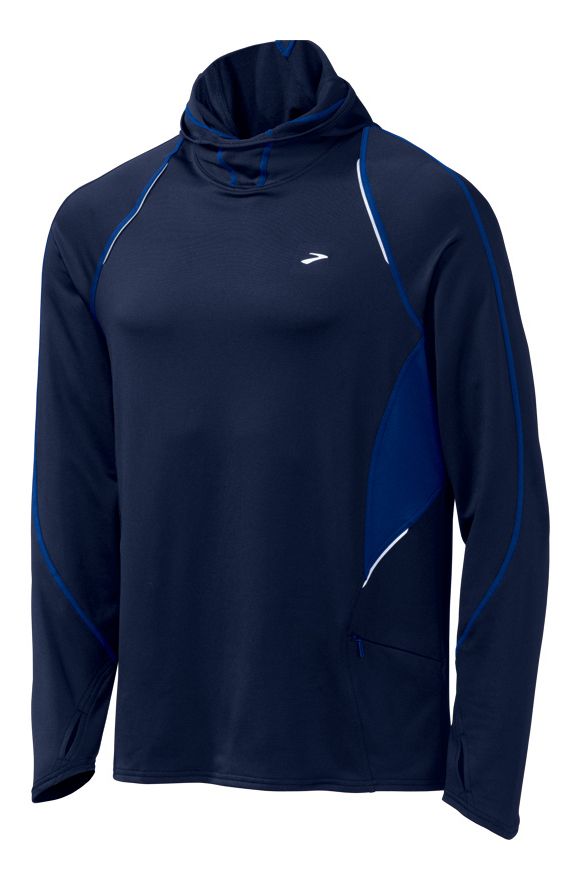 Mens Brooks Infiniti Hoodie Long Sleeve No Zip Technical Tops