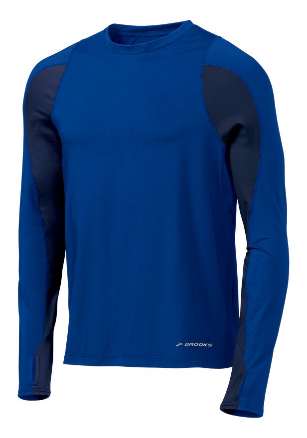 Mens Brooks Equilibrium Thermal LS Long Sleeve No Zip Technical Tops