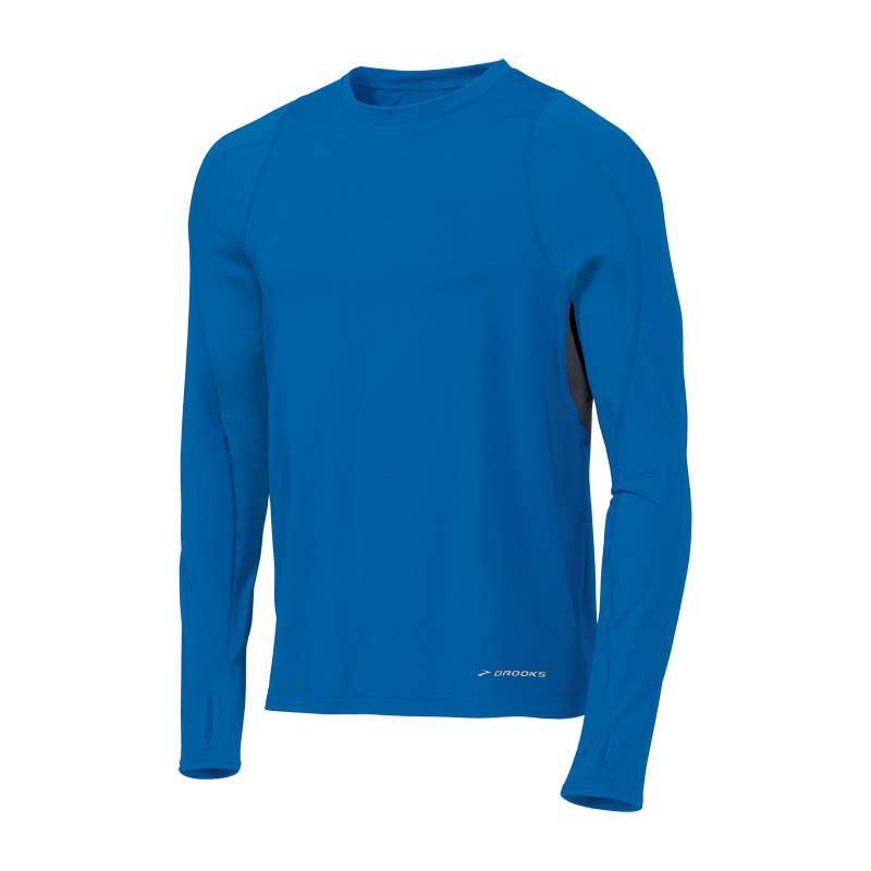 Mens Brooks Equilibrium Thermal LS Long Sleeve No Zip Technical Tops