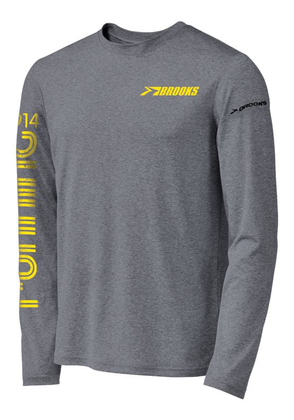 Mens Brooks EZ T Running Long Sleeve No Zip Technical Tops