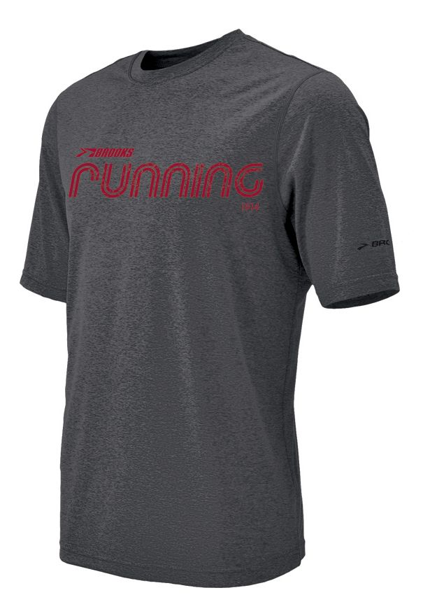 Mens Brooks EZ T Running Short Sleeve Technical Tops