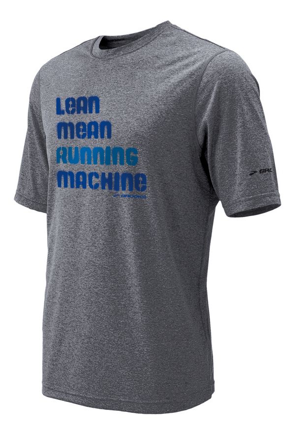 Mens Brooks EZ T Lean Mean Running Machine Short Sleeve Technical Tops