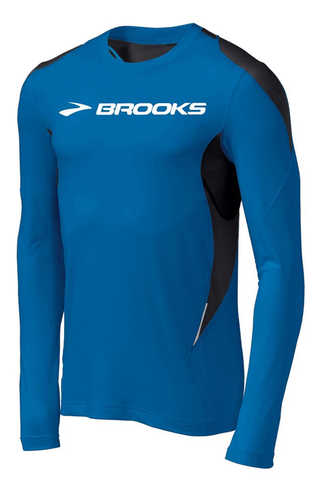 Mens Brooks ID Elite Long Sleeve No Zip Technical Tops