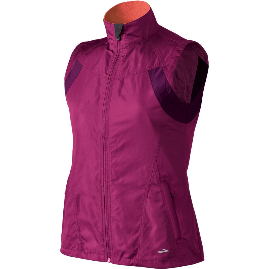 Womens Brooks Essential Run II Outerwear Vests at Road Runner Sports