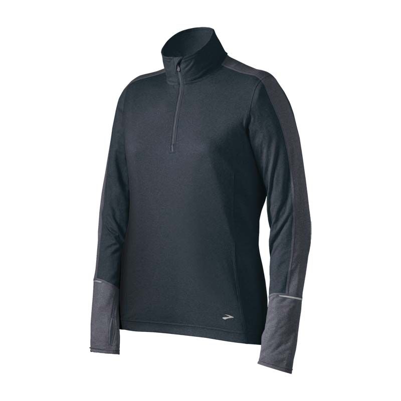 Womens Brooks Essential LS 1/2 Zip II Long Sleeve 1/2 Zip Technical Tops