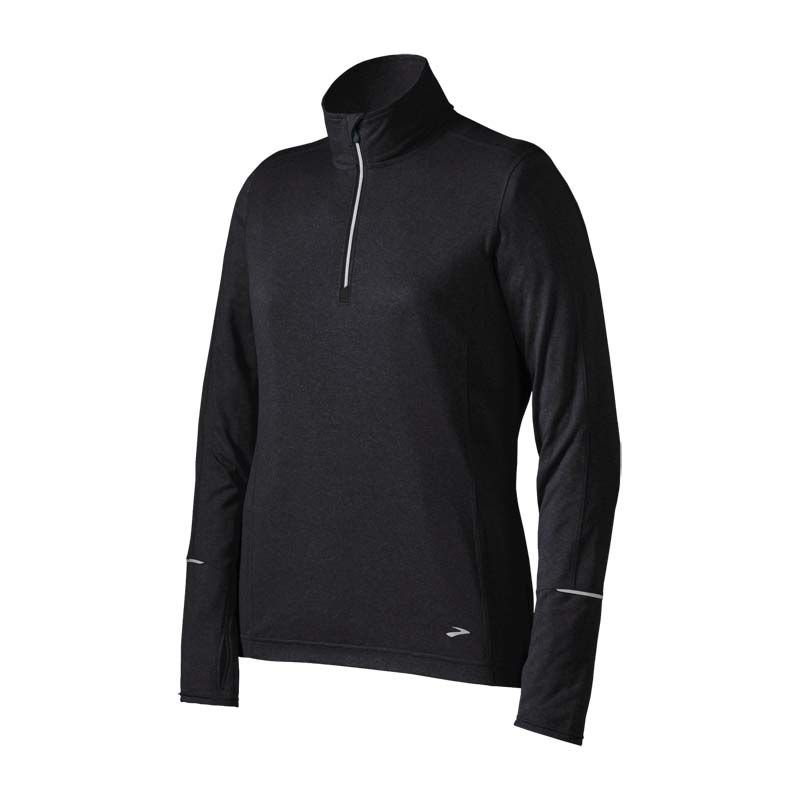 Womens Brooks Essential LS 1/2 Zip II Long Sleeve 1/2 Zip Technical Tops
