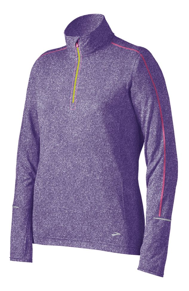 Womens Brooks Essential LS 1/2 Zip II Long Sleeve 1/2 Zip Technical Tops