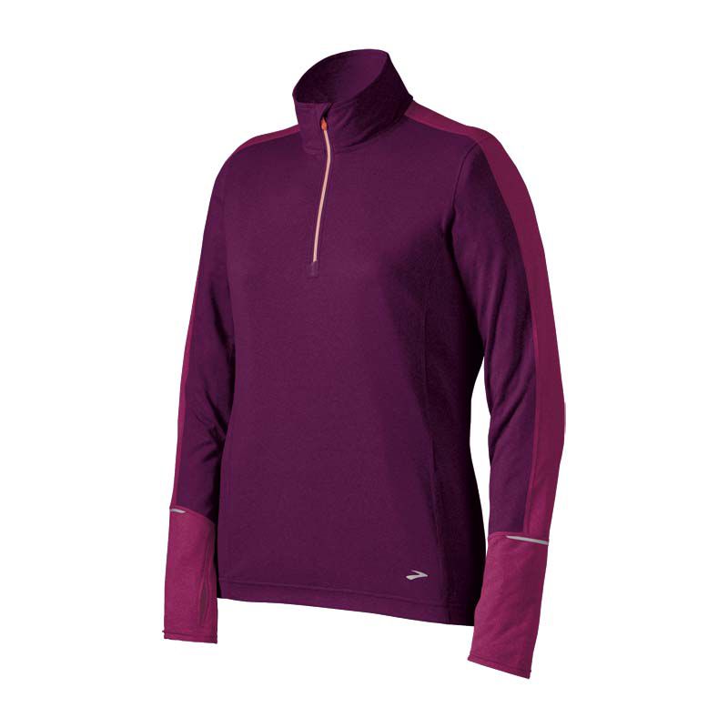 Womens Brooks Essential LS 1/2 Zip II Long Sleeve 1/2 Zip Technical Tops