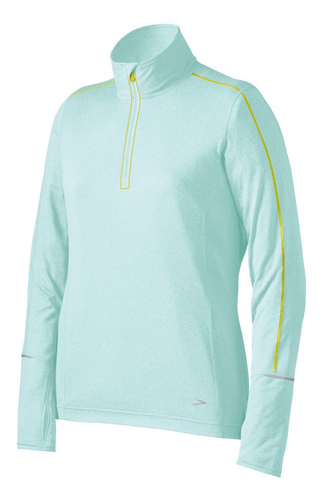 Womens Brooks Essential LS 1/2 Zip II Long Sleeve 1/2 Zip Technical Tops
