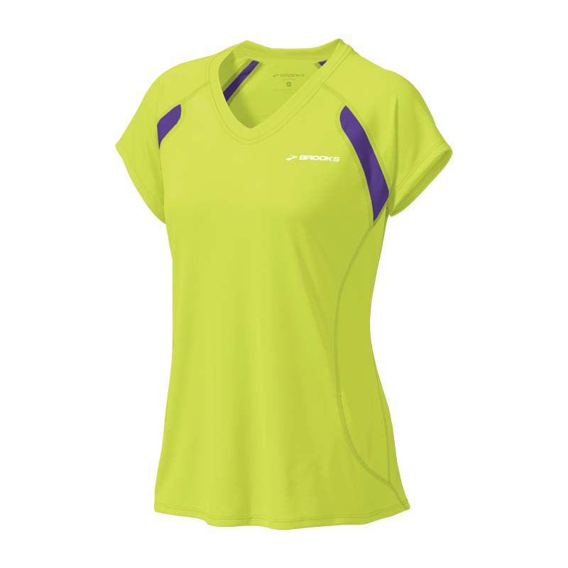 Womens Brooks Epiphany Short Sleeve Technical Tops