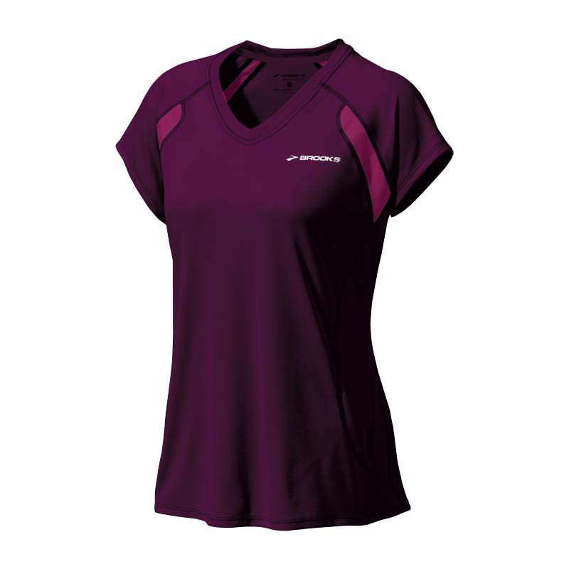 Womens Brooks Epiphany Short Sleeve Technical Tops