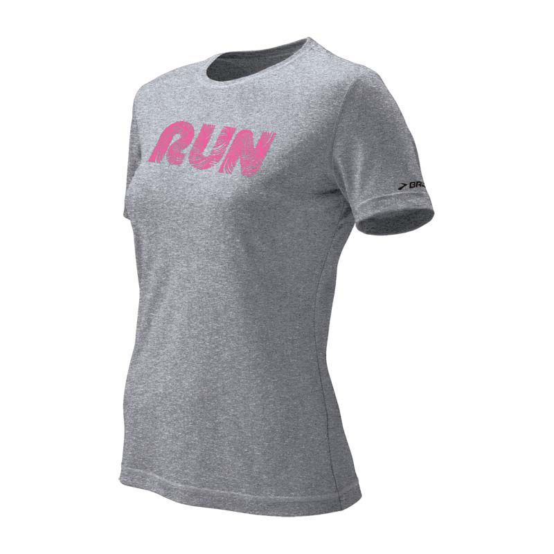 Womens Brooks EZ T Run Short Sleeve Technical Tops