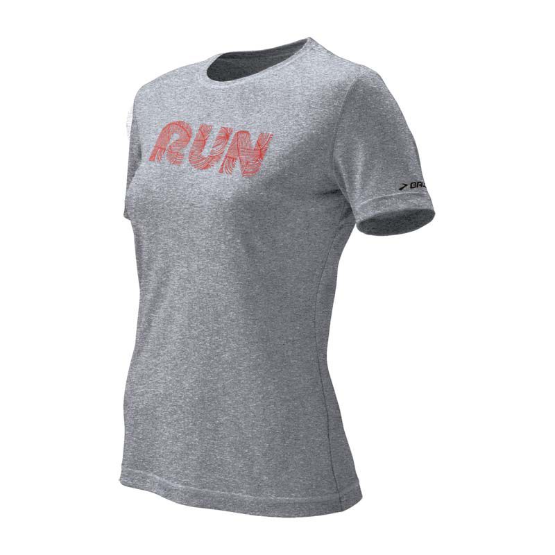 Womens Brooks EZ T Run Short Sleeve Technical Tops