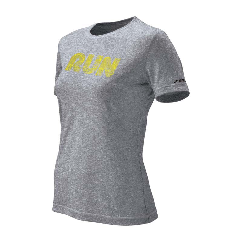 Womens Brooks EZ T Run Short Sleeve Technical Tops