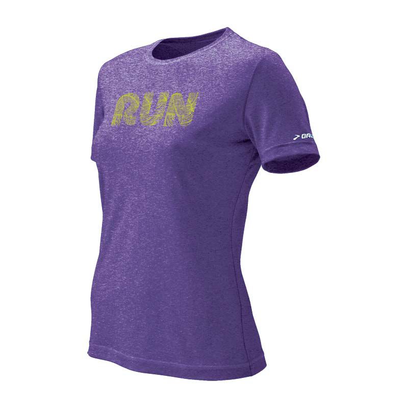 Womens Brooks EZ T Run Short Sleeve Technical Tops