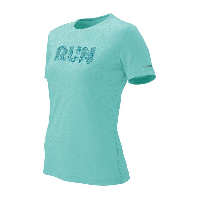Womens Brooks EZ T Run Short Sleeve Technical Tops
