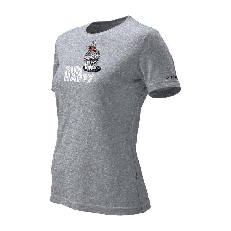 Womens Brooks EZ T Cupcake Short Sleeve Technical Tops