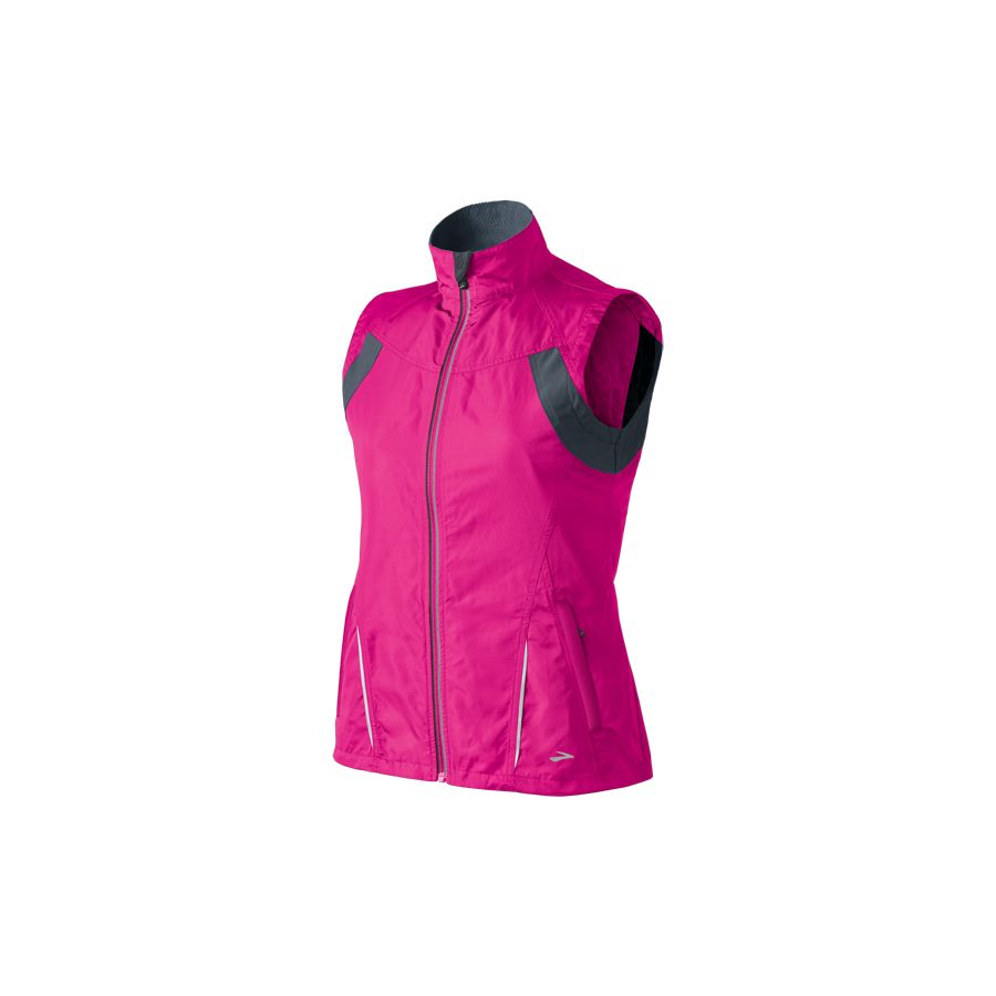 Womens Brooks Nightlife Essential Run Vest II Outerwear Vests