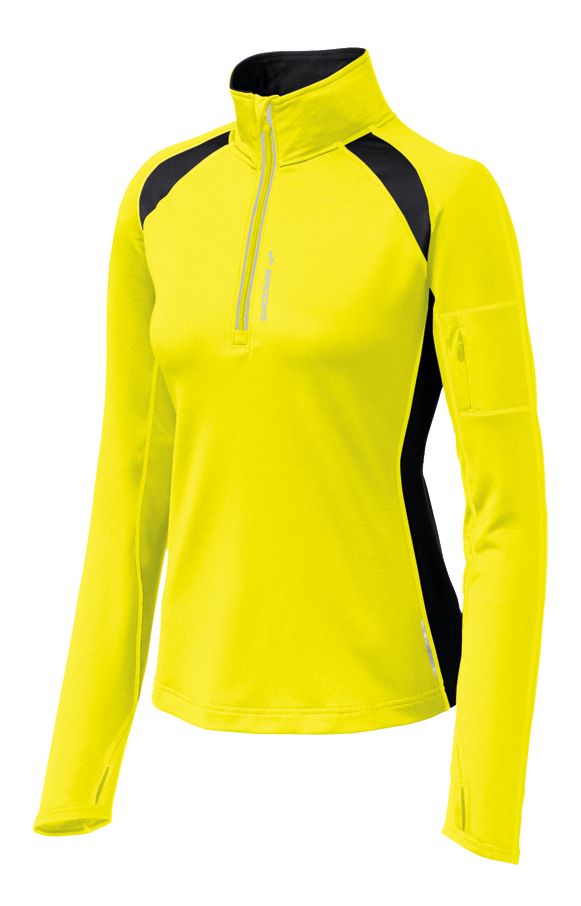 Womens Brooks Nightlife Infiniti 1/2 Zip II Long Sleeve 1/2 Zip Technical Tops