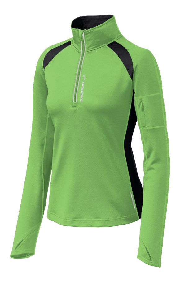 Womens Brooks Nightlife Infiniti 1/2 Zip II Long Sleeve 1/2 Zip Technical Tops