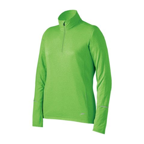 Womens Brooks Nightlife Essential LS 1/2 Zip Long Sleeve 1/2 Zip Technical Tops