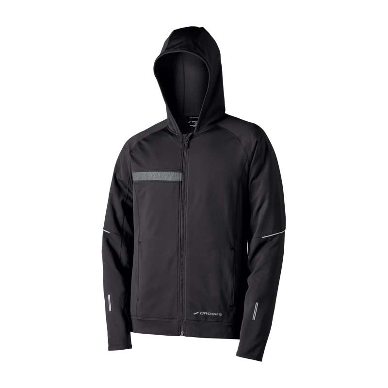 Mens Brooks Utopia Thermal Hooded Jacket Outerwear Jackets