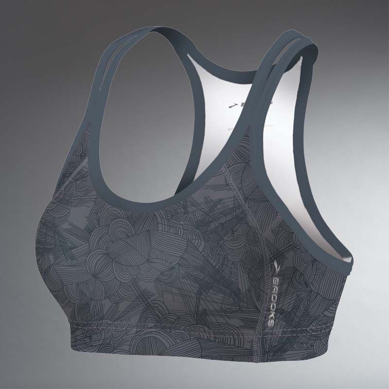 Womens Brooks Glycerin Printed Bra Top II Sports Bra Bras