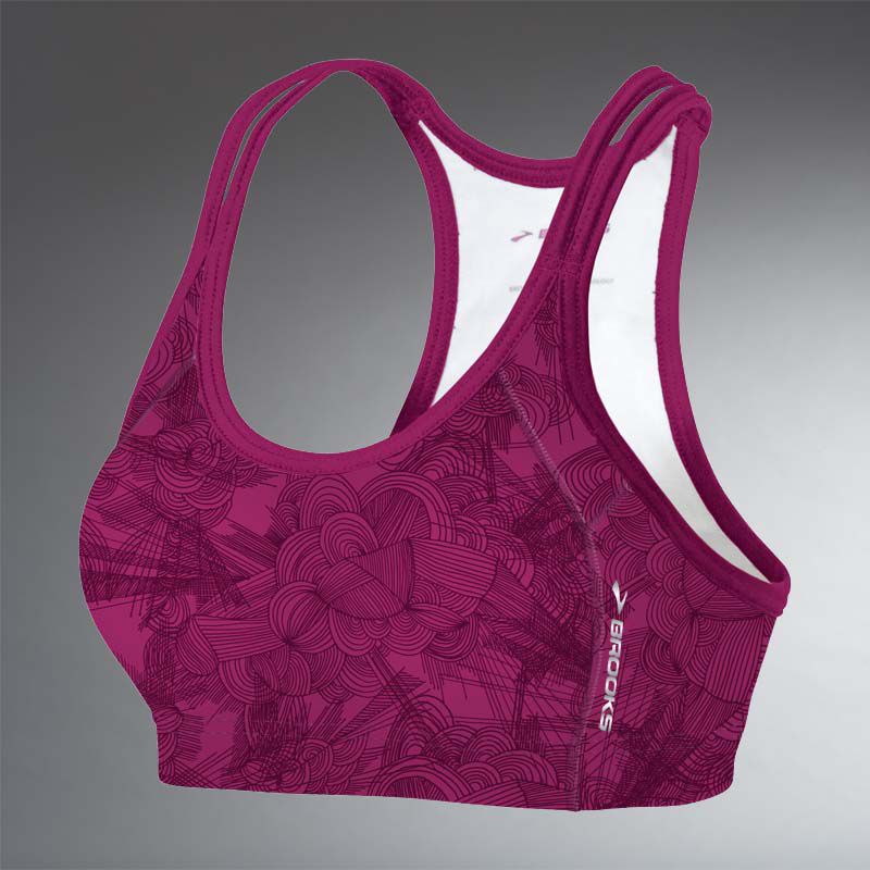 Womens Brooks Glycerin Printed Bra Top II Sports Bra Bras