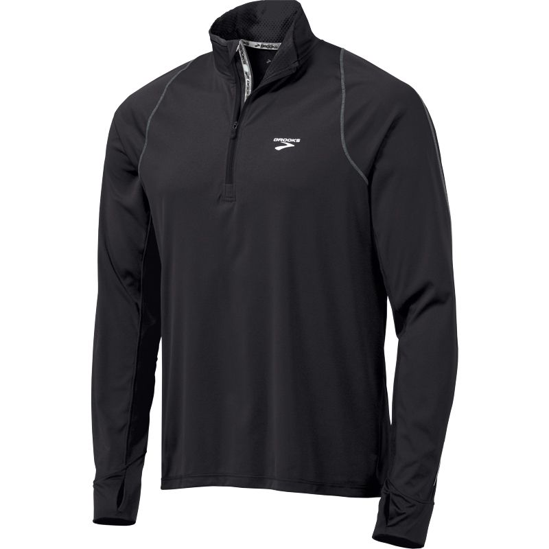 Mens Brooks Infiniti Hybrid Wind Shirt Long Sleeve 1/2 Zip Technical Tops